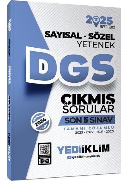 2025 DGS Sayısal Sözel Yetenek Tamamı Çözümlü Son 5 Sınav Çıkmış Sorular