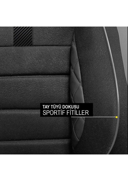 Volkswagen Passat B8 Varıant Uyumlu Lüks Oto,araba Tay Tüyü Koltuk Kılıfı Siyah