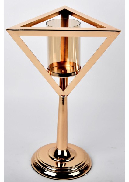 Seta Regina Mumluk Geometrik Üçgen Küçük Gold 39*22 cm