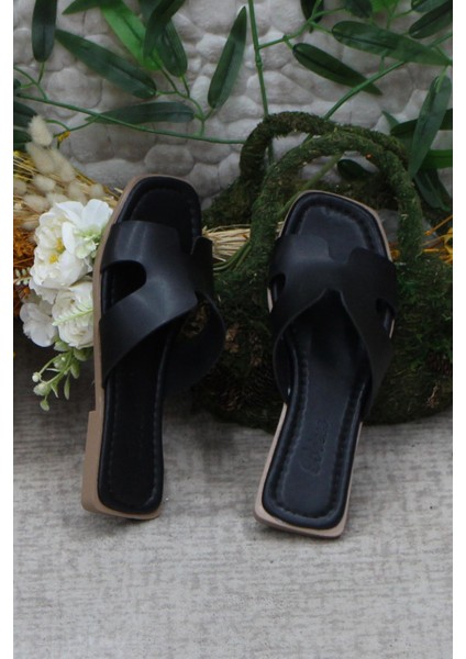 3563 Siyah Zarif Şık Günlük Terlik Ev Terliği Kadın Terlik indirimleri