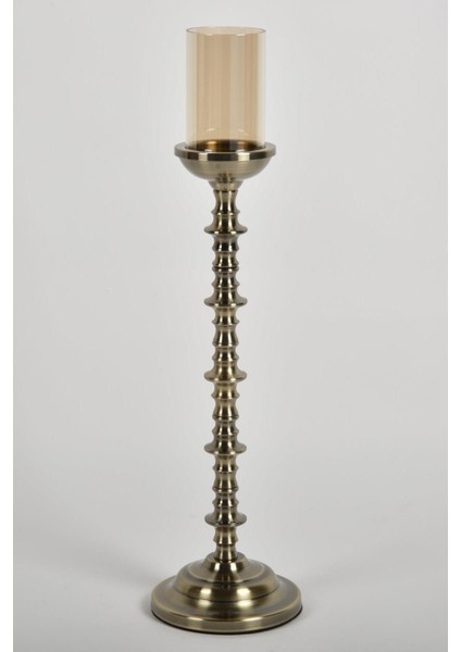 Seta Regina Şamdan Girintili Bronz Büyük 54X16X16 cm