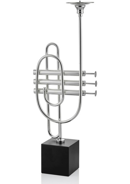 Seta Regina Şamdan Trumpet Dik Sılver 10X22X57 cm