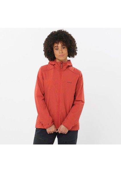 Mountain Flex Kapüşonlu Kadın Outdoor Montu - Kırmızı
