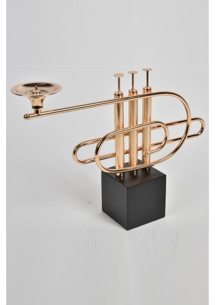 Seta Regina Şamdan Trumpet Yatay Gold 10X33X43 cm