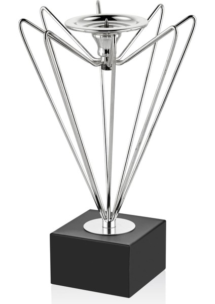 Seta Regina Şamdan Diamond Lıne Sılver Büyük 40X26X26 cm