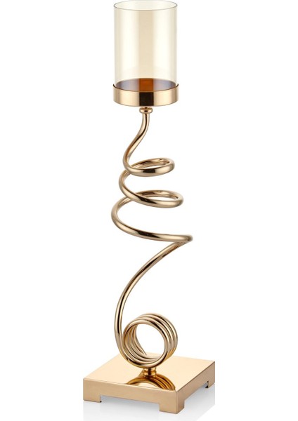 Seta Regina Şamdan Twıster Gold Büyük 51X14X14 cm