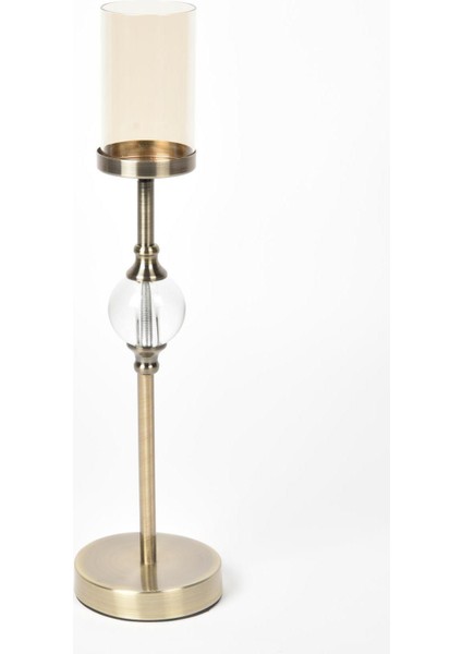 Seta Regina Şamdan Slender Kristalli Bronz Büyük 12X12X47 cm