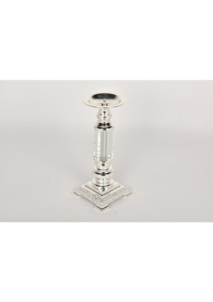 Seta Steel Şamdan Desenli Ayak Büyük Sılver 25 cm fiyatları