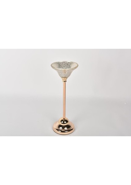 Seta Regina Şamdan Ince Desenli Cam 37 cm