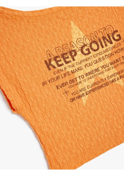 Bürümcük Tişört Slogan Baskılı Kısa Kollu Bisiklet Yaka Slim Fit modelleri