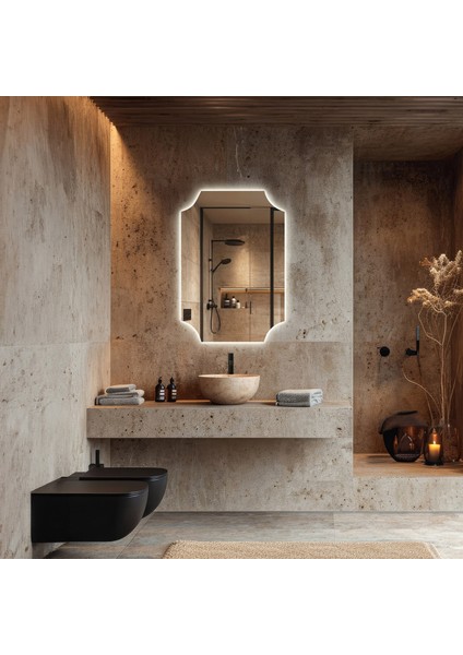 Özel Tasarım Ledli Banyo, Tuvalet Aynası, LED Aydınlatmalı Modern Kuaför Salon Aynası