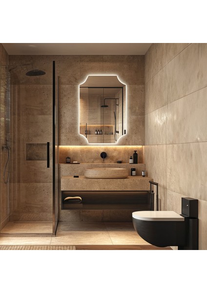 Özel Tasarım Ledli Banyo, Tuvalet Aynası, LED Aydınlatmalı Modern Kuaför Salon Aynası