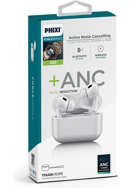 Kablosuz Kulak İçi Kulaklık Ekstrabass Anc Bluetooth 5.3V Force S30 Hd indirimleri