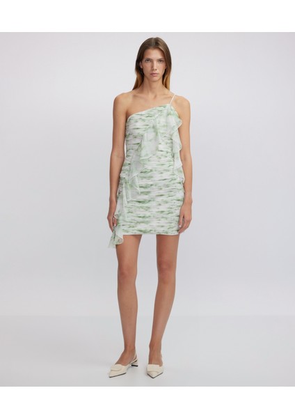 Fırfır Şeritli Mini Elbise fiyatları