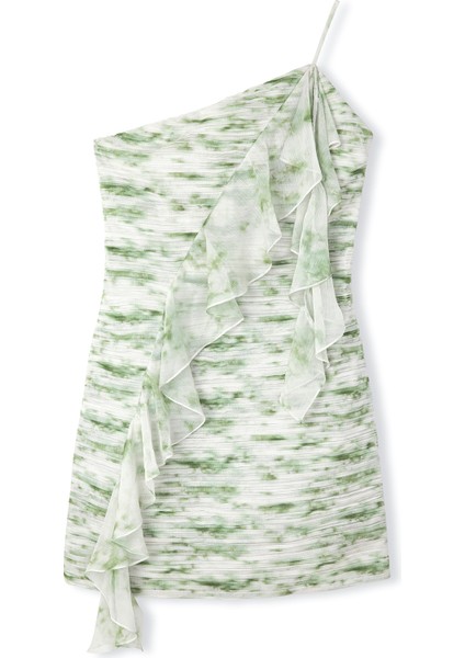 Fırfır Şeritli Mini Elbise modelleri