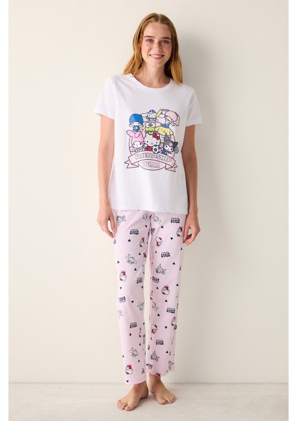Sanrio Çok Renkli Pantolon Pijama Takımı
