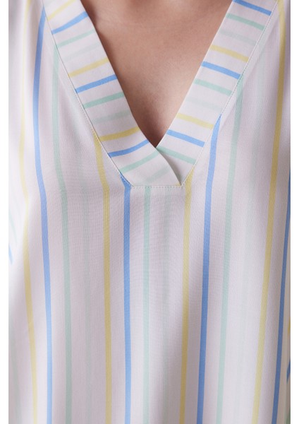 colored Stripes çok renkli şort pijama takımı fırsatları