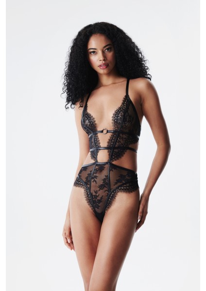 Pirra Siyah Bodysuit