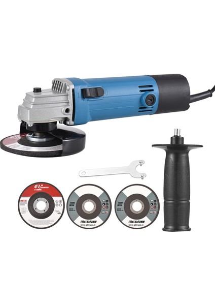 Açılı Taşlama Makinesi, 4,2 Amp 500W 4-1/2” / 5'' Elektrikli (Yurt Dışından)
