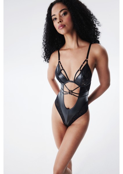 Medusa Siyah Bodysuit - Privee Koleksiyonu