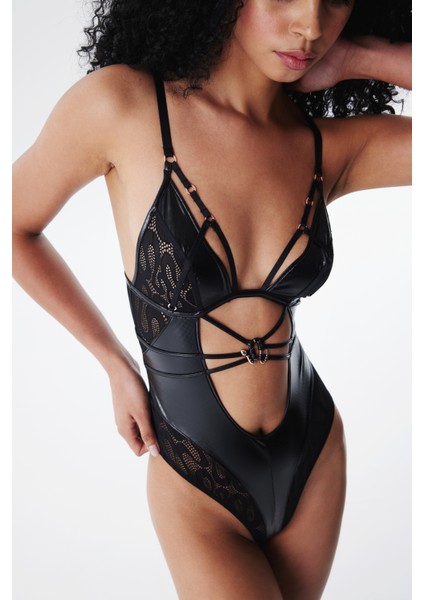 Medusa Siyah Bodysuit - Privee Koleksiyonu