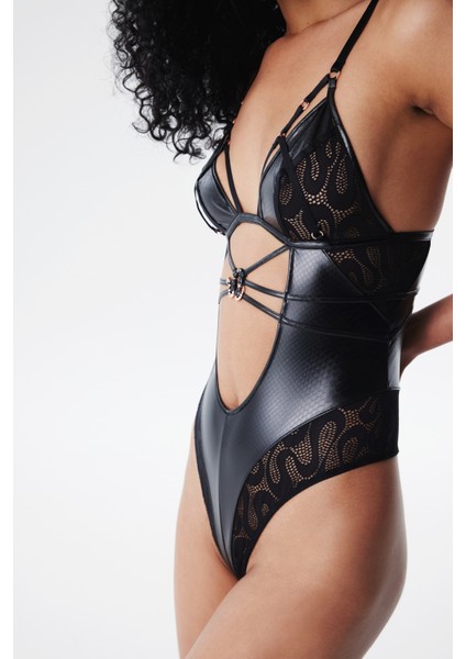 Medusa Siyah Bodysuit - Privee Koleksiyonu