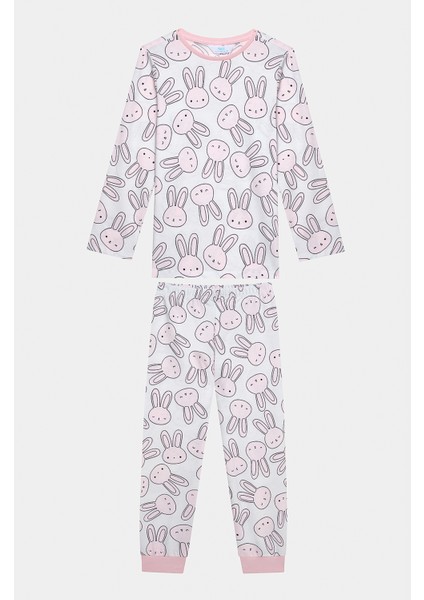 Kız Çocuk Bunnies Çok Renkli 2li Pijama Takımı