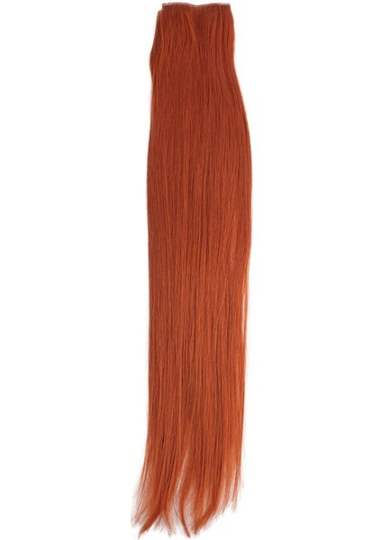 Kanekalon Fiber Sentetik Düz 8 Parça Saç Çıt Çıt / Bakır / (LISINYA175)