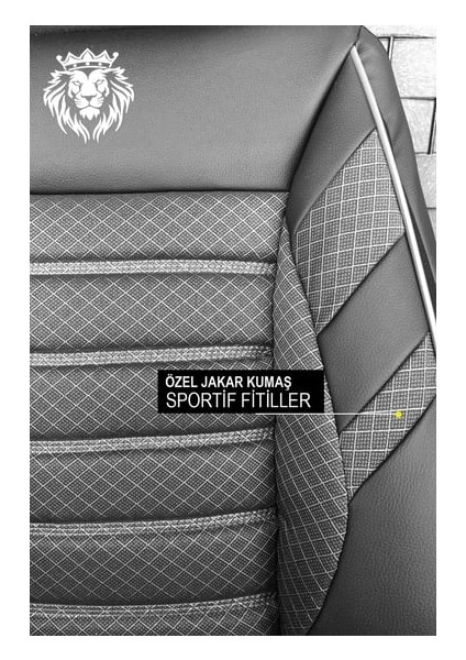 Chrysler 300 Touring 5.7 I V8 16V (340 Hp) 2010 King Jakar Siyah-Beyaz Oto Koltuk Araba Kılıfı