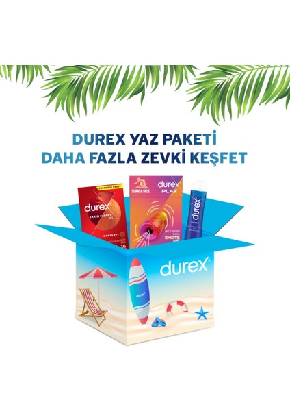 Yaz Paketi Yakın Hisset XL Prezervatif 16lı + Manuel Mastürbatör, Esnek ve Yumuşak + Hisset Jel 50ml
