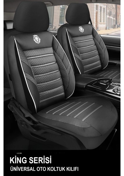 Aston Martın V8 Vantage N420 Roadster 2010 - 2014 King Jakar Siyah-Beyaz Oto Koltuk Araba Kılıfı