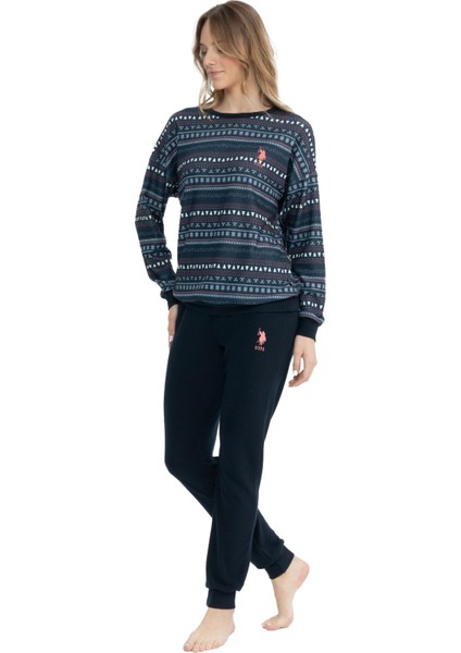 Kadın Lacivert Yuvarlak Yaka Pijama Takımı fiyatları