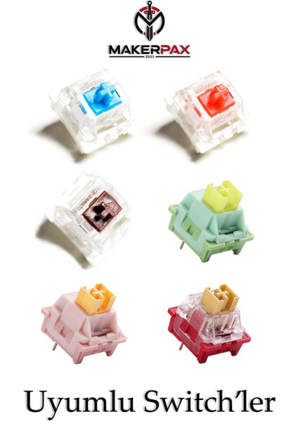 Valorant Reyna Keycaps, Q-E-X-C Mekanik Klavye Tuşu