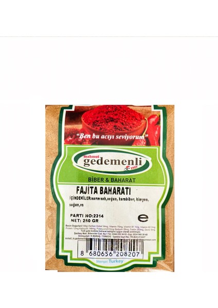 Fajita Baharatı 250 gr