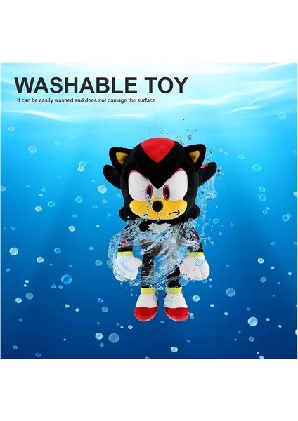 Shadow The Hedgehog Peluş Oyuncak Sonic The Hedgehog Erkek ve Kız Çocuklar Için Hediye - 12 Inç (Siyah) (Yurt Dışından)