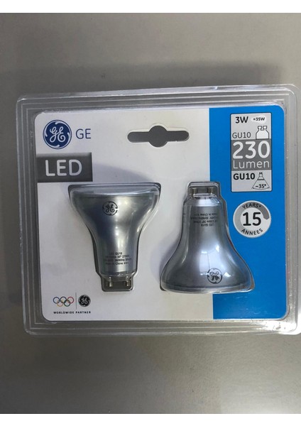 General Elc. Gu 10 LED Spot 3W=35W 230 Lümen 2700 Kelvin Sarı