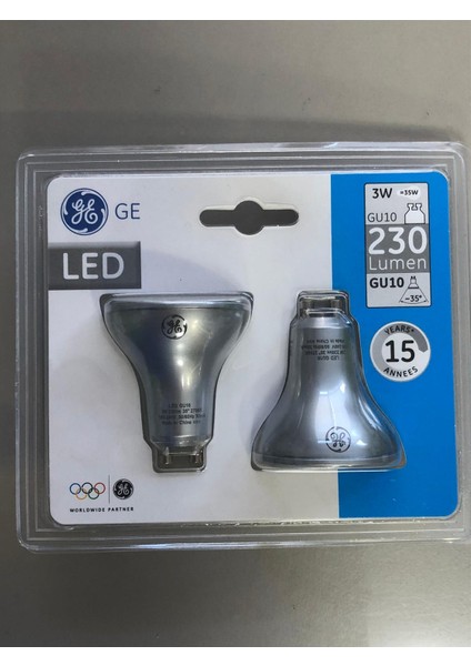 General Elc. Gu 10 LED Spot 3W=35W 230 Lümen 2700 Kelvin Sarı