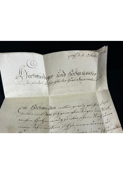 1753 Senesinden 270 Yılı Aşkın Prefilatelik Mektup Pul ve Zarf Öncesi Saalfeld Benjamin Lindner'e Gönderilmiş