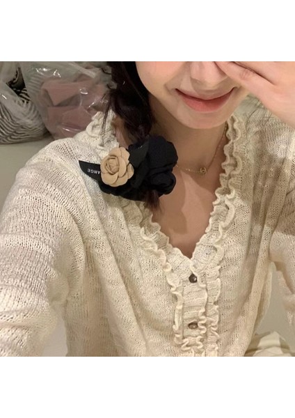 Kamelya Saç Bandı Fransız Lastik Bant Saç Bandı Zarif Moda Saç Bandı Saç Aksesuarları (Yurt Dışından)
