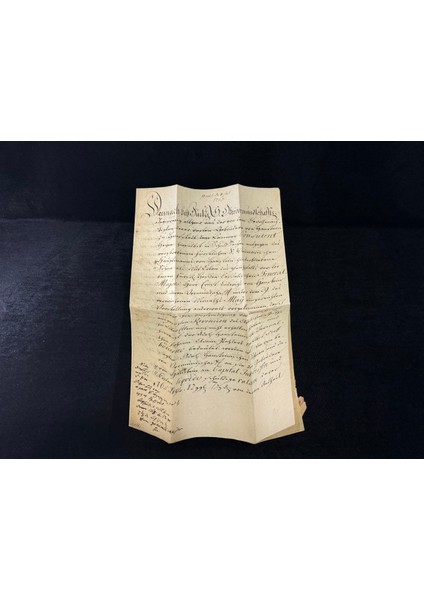1769 Senesinden 255 Yılı Aşkın Prefilatelik Mektup Pul ve Zarf Öncesi Almanca Soğuk Damgalı Filigran Kağıt