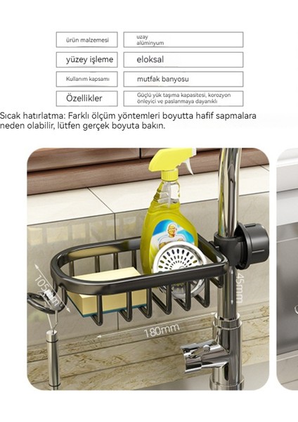 Mutfak Banyo Musluk Depolama Rafı Bez Depolama Drenaj Rafı (Yurt Dışından)