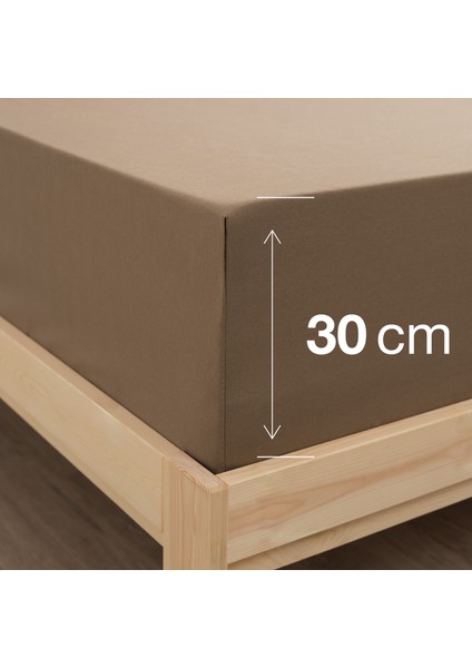 Ranforce Akfil Kahverengi Lastikli Çarşaf 2 Adet Yastık Kılıflı Battal Boy Çarşaf Seti 180x200 fırsatları