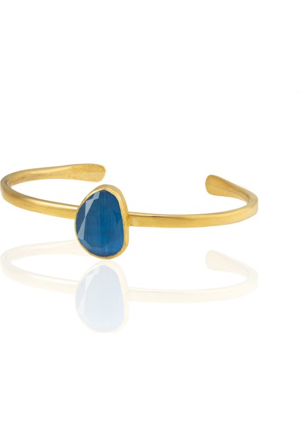 Kadir Jewellery Zirkon Taşlı Ayarlanabilir 22 Ayar Altın Kaplama Bilezik