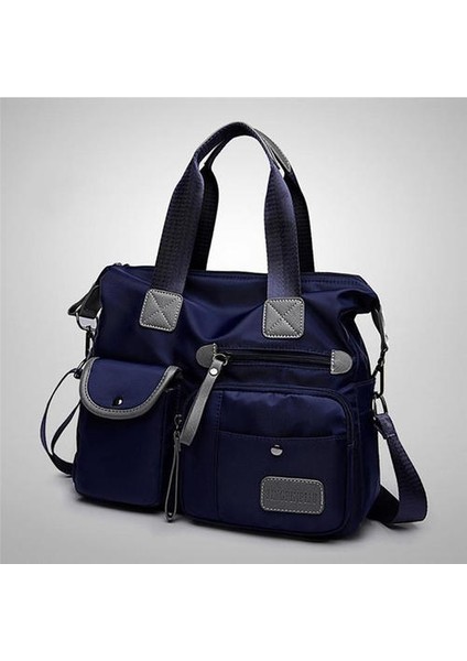Oxford Kumaş Omuz Örüyor Su Naylon Messenger Çantası Kadın Büyük Kapasiteli Crossbody (Mavi) (Yurt Dışından)