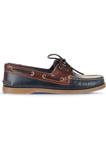 Lacivert Kahve Deri Erkek Loafer 11M23299