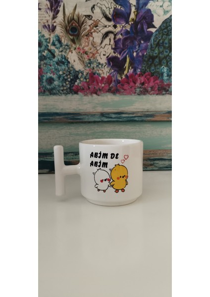 Abim De Abim Yazılı Seramik T Kupa