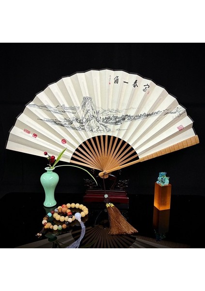 9 Inç Antika Tarzı Katlanır Yelpaze Dekoratif Koleksiyon Zanaat Fanı (Yurt Dışından)