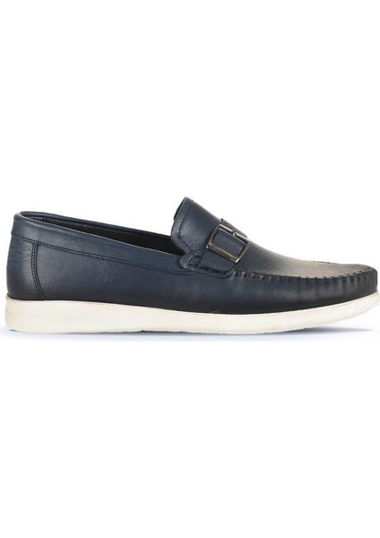 Lacivert Deri Erkek Loafer 21MA122