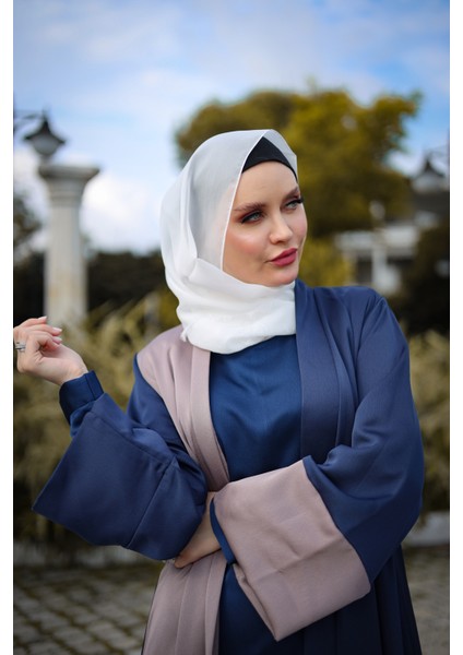 Harika Wear Abaya Lacivert Şoko Renklerinden Ferace