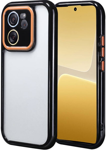 Xiaomi Mi 13T Kılıf Kamera Korumalı Renkli Kenar ve Çerçeve Tasarımlı Vitamin Kapak